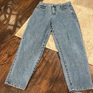 VTG New York NY Line Slouch Denim High Waisted Mom Blue Jean Size 10 100% cotton